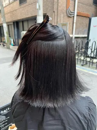 セミロング 髪質改善ストレート Kantaのヘアスタイル