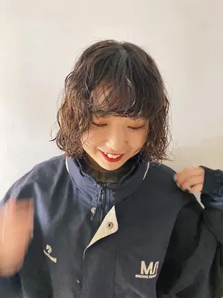 ミディアム パーマ レイヤー/パーマ /ウルフ/nabeのヘアスタイル