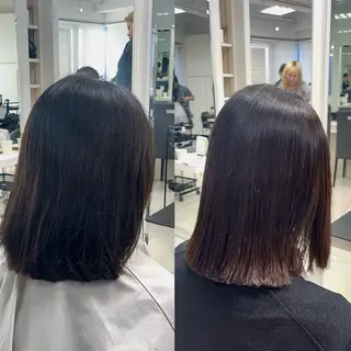 ミディアム パーマ 縮毛矯正指名No.1 艶カラー/SHIMAのヘアスタイル