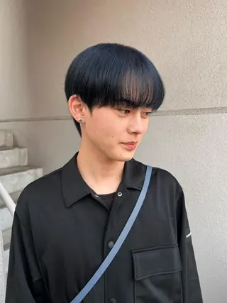 ミディアム カラー メンズ 柳澤 和也のヘアスタイル