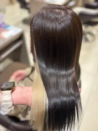 セミロング カラー Earth 土気🧸🫧亀田ゆらのヘアスタイル