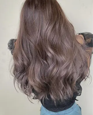 ロング カラー ハイライト、レイヤー カット/西梅田/中西のヘアスタイル