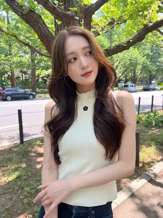 セミロング 🤍🤍韓国ヘア おたけ🤍🤍のヘアスタイル