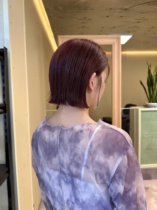 ミディアム ボブ/ぱつっとボブ/ 谷口 海星のヘアスタイル