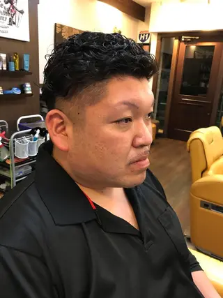 パーマ メンズ ヘアーデザイン ククイ所属・【コテパーマ】イトウ シンゴのヘアスタイル