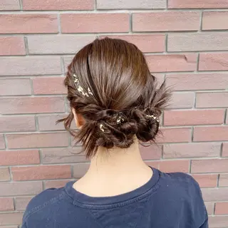 ミディアム カラー ヘアアレンジ 古沢 みづきのヘアスタイル