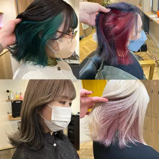 ミディアム カラー 艶カラー/韓国顔周り 🎀mamiのヘアスタイル