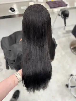 ロング カラー 韓国風暗髪ヘア🤍 🫧MIREIのヘアスタイル