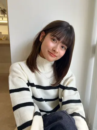 セミロング 縮毛矯正 /横山陸人のヘアスタイル