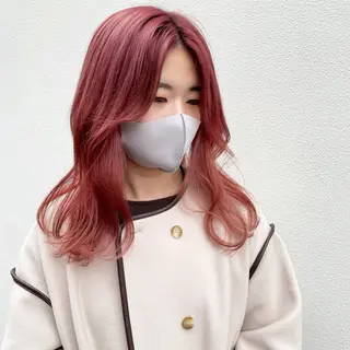 セミロング カラー 嶋佐 昌大 シマサマオのヘアスタイル