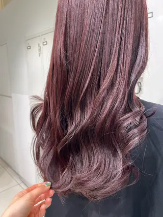 ロング カラー 【センターパート/ マッシュ】ryokaのヘアスタイル