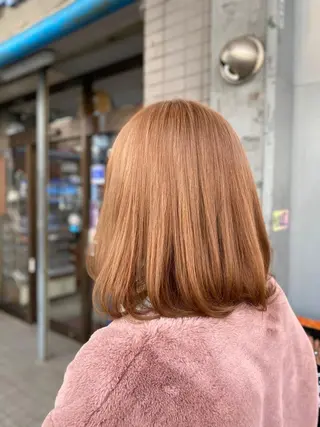 ミディアム ゆぴ☾‪/推しカラー /ハイトーンのヘアスタイル