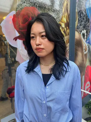 ミディアム カラー ヘアアレンジ @kyoniyy KYONIのヘアスタイル