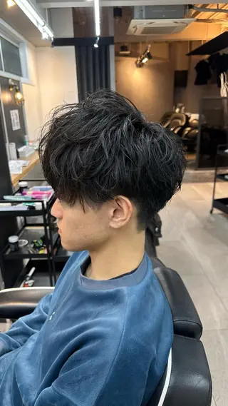 メンズ 律喜/パーマ /メンズ/フェードのヘアスタイル