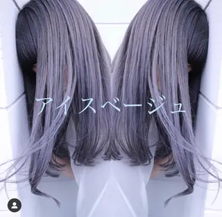 セミロング カラー テトネ タカシのヘアスタイル