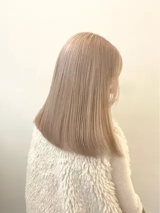 セミロング カラー ブリーチカラー💫 Miku🫶🏻のヘアスタイル