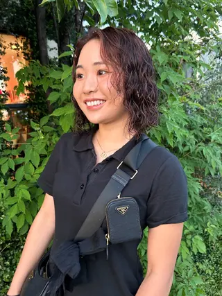 ミディアム パーマ RINKA 岡崎美容室のヘアスタイル