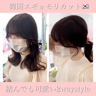 ミディアム レイヤー/顔周り 田山　穂波のヘアスタイル