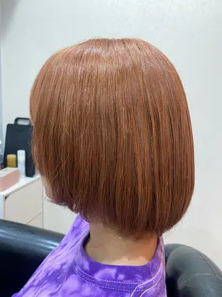 ショート カラー 髪質改善/縮毛矯正/ デザインカラー/知念のヘアスタイル