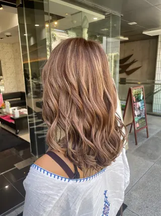 ミディアム カラー 低ダメージ特化🌱 佐野優斗のヘアスタイル