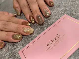 セミロング ネイル nail salon éshellのネイルデザイン