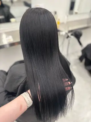 ロング カラー 韓国風暗髪ヘア🤍 🫧MIREIのヘアスタイル