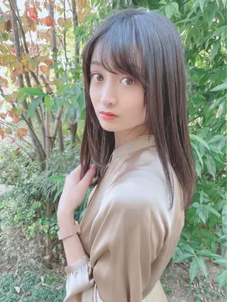 セミロング カラー パーマ ヘアアレンジ 【公式】amble luxe池袋東口🩷のヘアスタイル