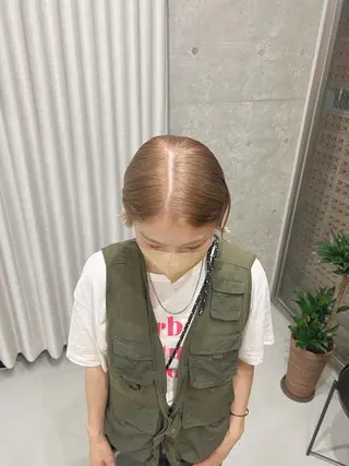 カラー ボブパーマコテ巻き風 パーマNo1深江秀平のヘアスタイル