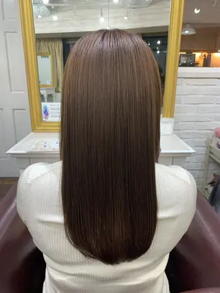 セミロング 新宿/韓国レイヤー 髪質改善カラー/角所のヘアスタイル