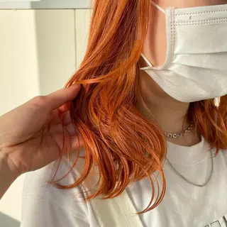 ミディアム カラー ヘアアレンジ maoブリーチ無し 似合わせカラーのヘアスタイル