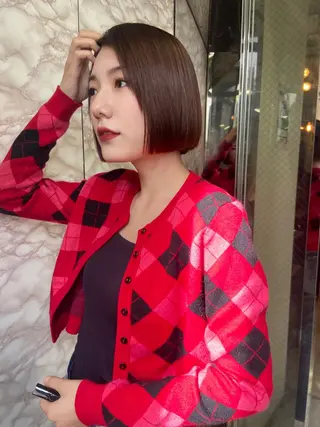 ショート カラー 地毛風艶カラー🌿 喜多夏海のヘアスタイル