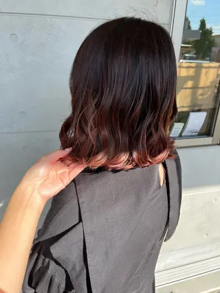 ミディアム カラー ヘアアレンジ like みやびのヘアスタイル