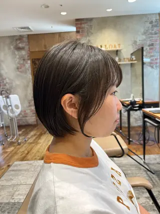 ショート 顔まわりカット 前髪カット安井楽人のヘアスタイル