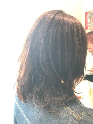 セミロング パーマ カットモデル大募集✨ ✨BASSA保谷店✨のヘアスタイル