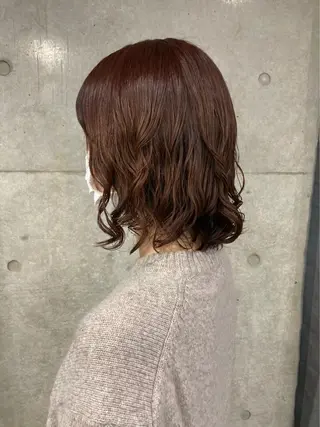 セミロング カラー パーマ 吉田一輝 外国人パーマのヘアスタイル