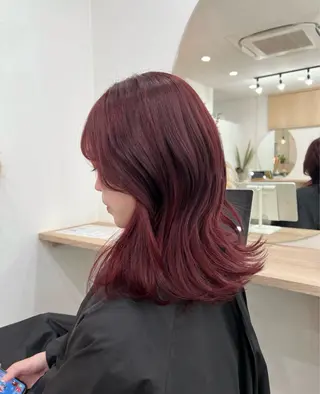 セミロング カラー TOKI mahoのヘアスタイル