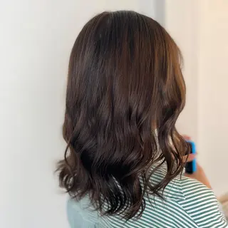 ミディアム カラー ヘアアレンジ DANY🦋名駅✂︎ 艶髪/透明感カラーのヘアスタイル