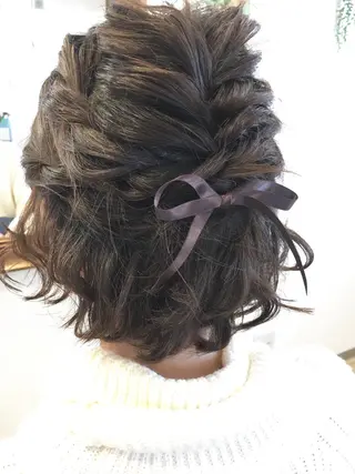 ヘアアレンジ ショート、ボブ シマダマサトのヘアスタイル