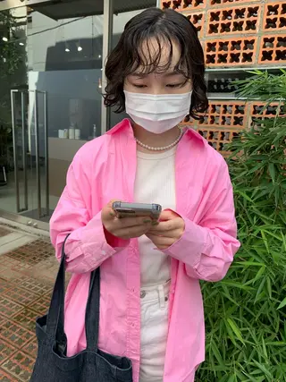 ショート パーマ ボブパーマコテ巻き風 パーマNo1深江秀平のヘアスタイル