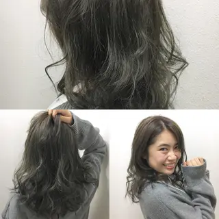 ミディアム カラー JILBLAN京都 ショート/ハイライトのヘアスタイル