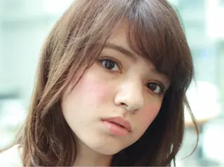 ミディアム カラー パーマ ヘアアレンジ メンズ キッズ マツエク・マツパ アイブロウ Endearing 銀座/レイヤーカットのヘアスタイル