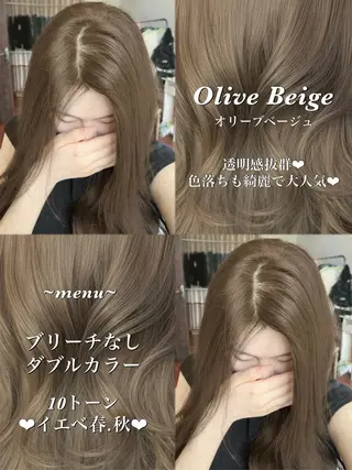 ロング カラー 顔まわりの神様✨ 透明感カラー藤嶋秀幸のヘアスタイル