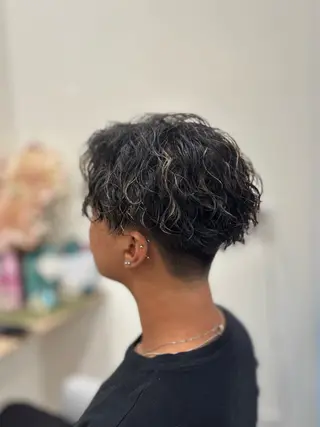 ショート カラー パーマ AsK豊中所属・Rihito ｜AsK豊中のヘアスタイル