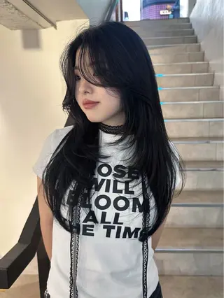 ロング 🐈‍⬛韓国ヘア カノン♥️のヘアスタイル