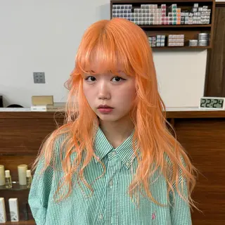 ミディアム カラー 透明感ワンカラー梅田 ダブルカラー/川上のヘアスタイル