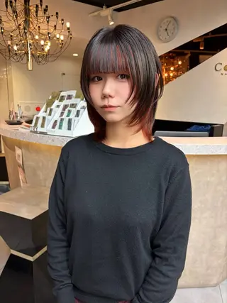 ショート カラー 藤原快斗/レイヤー /ウルフ/ハイトーンのヘアスタイル