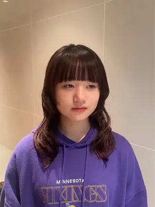 ミディアム パーマ 縮毛矯正/レイヤー /ひかるのヘアスタイル