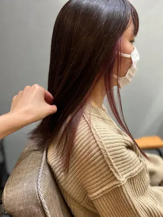 ミディアム カラー パーマ ヘアアレンジ メンズ キッズ ネイル マツエク・マツパ アイブロウ times salon名駅所属・久木原 ゆりのヘアスタイル