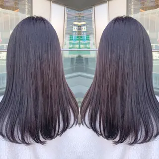 セミロング カラー 青木 茂樹⭐️ 透明感カラーのヘアスタイル