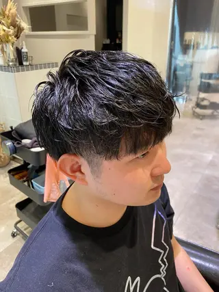 ショート メンズ 上石神井メンズパーマ 飯田徹のヘアスタイル